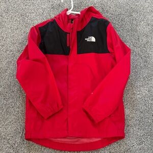 The North Face Kids Red and Black Raincoat
